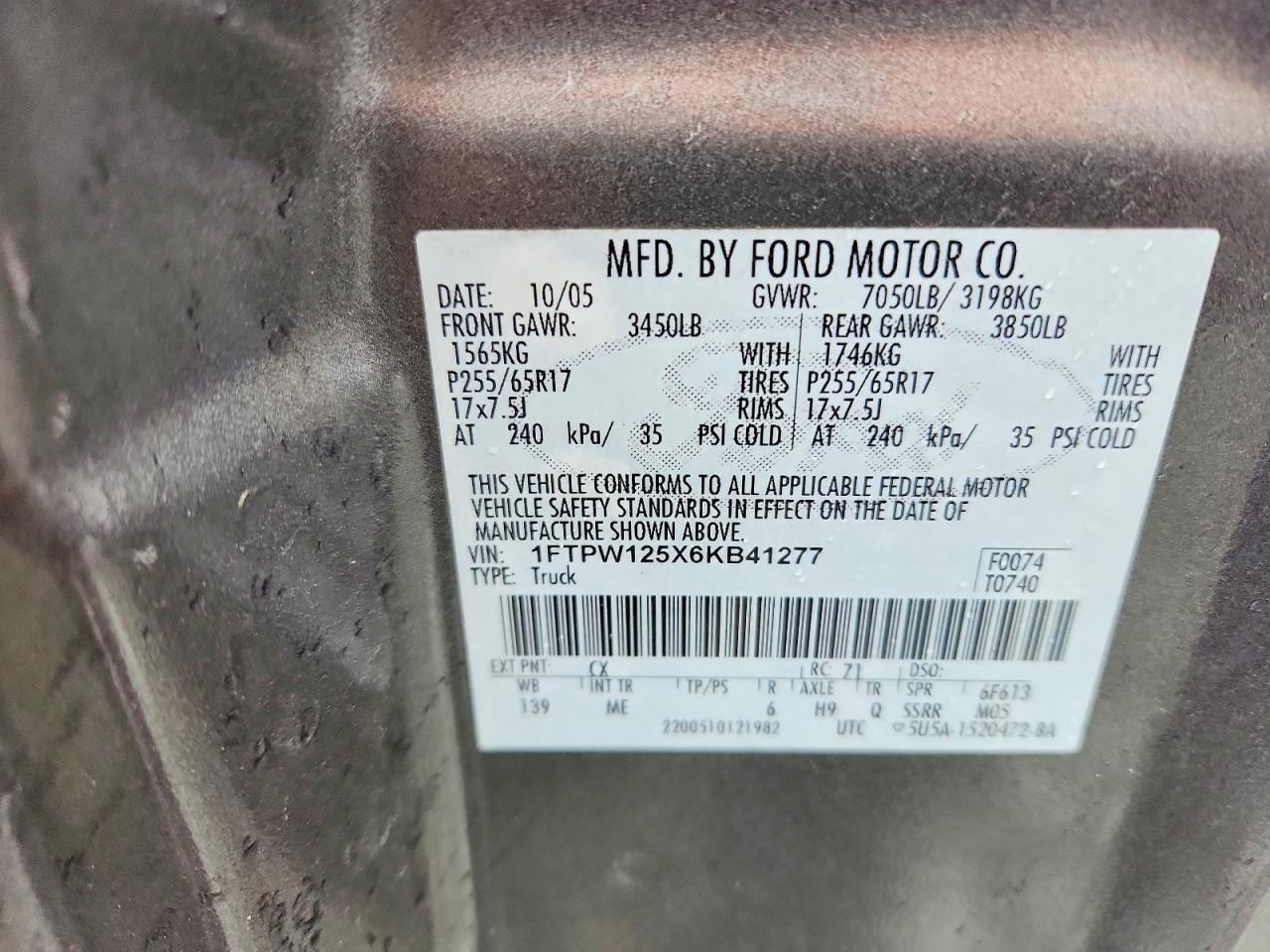 2006 Ford F150 Supercrew