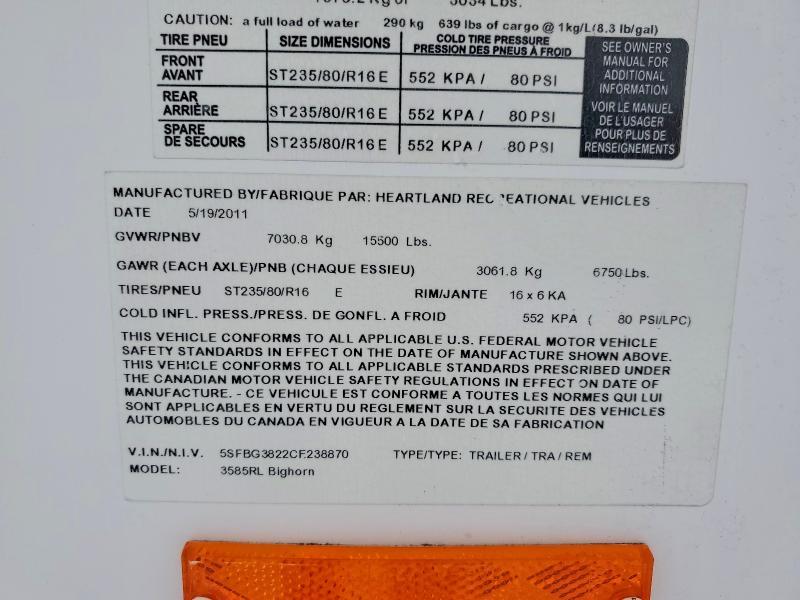 2012 Heartland Rv Recreational Vehicle (RV)