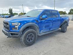 Salvage cars for sale from Copart Miami, FL: 2018 Ford F150 Raptor