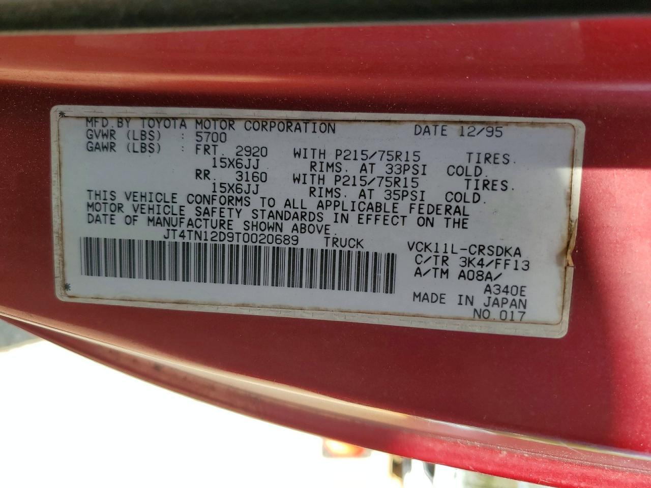 1996 Toyota T100 DX