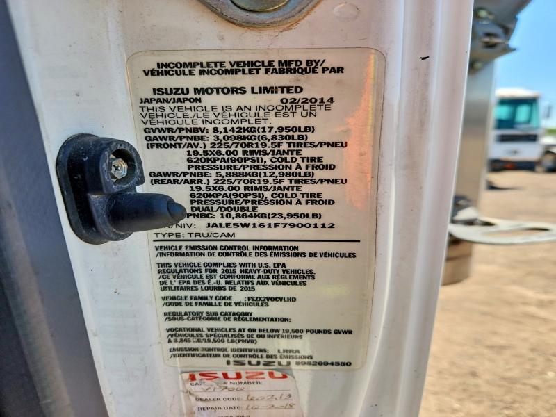 2015 Isuzu Nqr Refrigerated box Truck