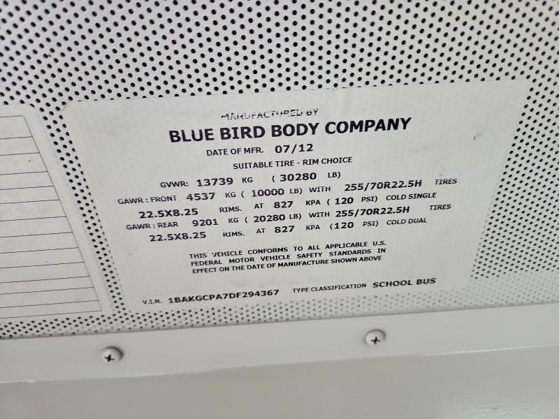 2013 Blub 2013 Bluebird Vision-School Bus