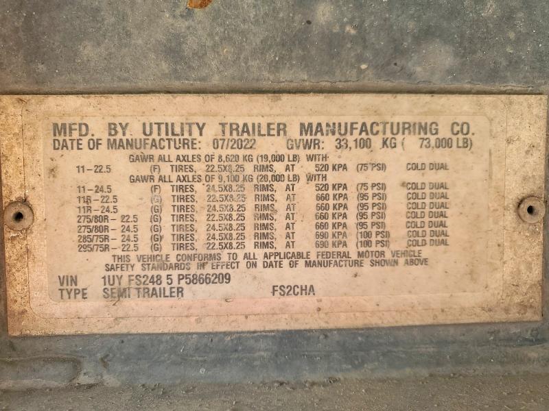 2023 Utility FS2CHA Flatbed Trailer