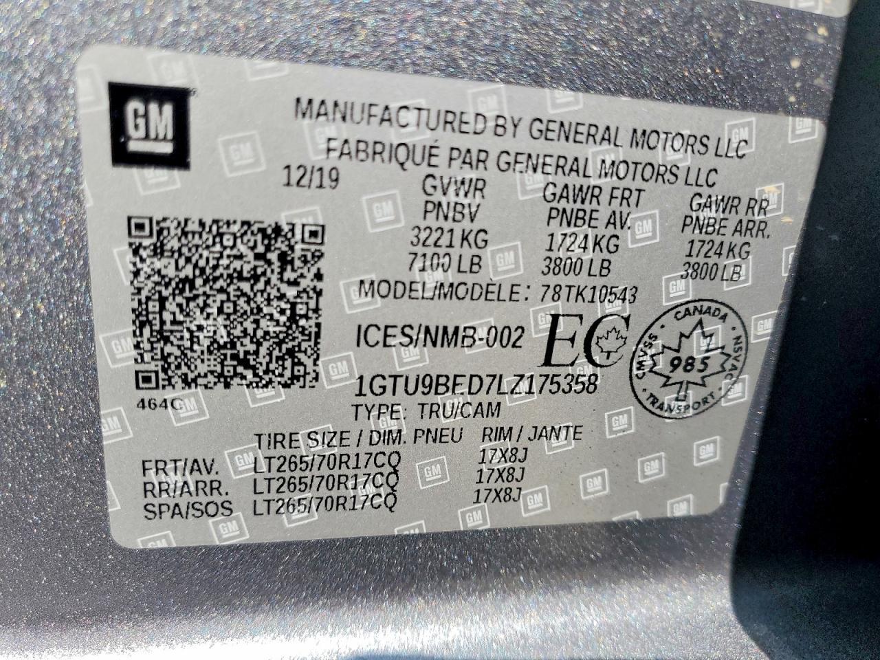 2020 GMC Sierra K1500 SLE