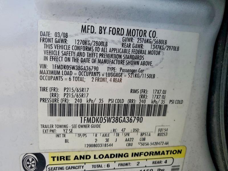 2008 Ford Taurus x sel