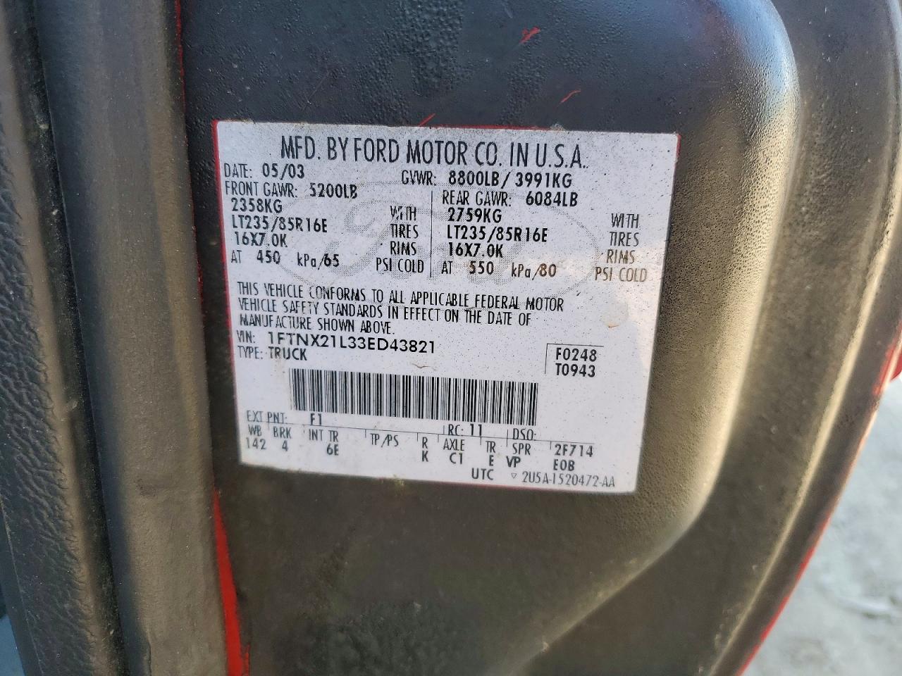 2003 Ford F250 Super Duty