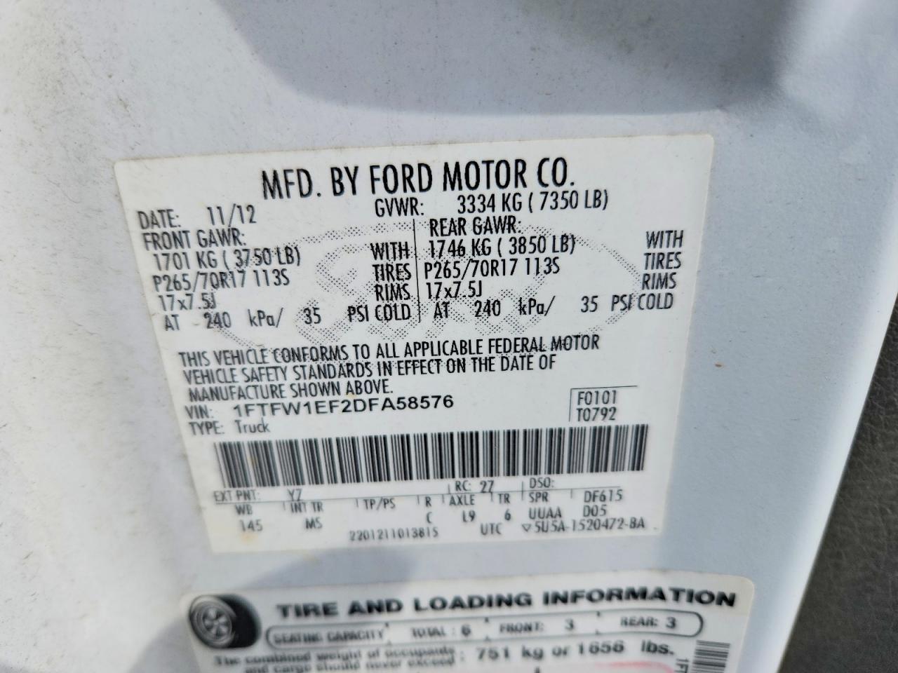 2013 Ford F150 Supercrew