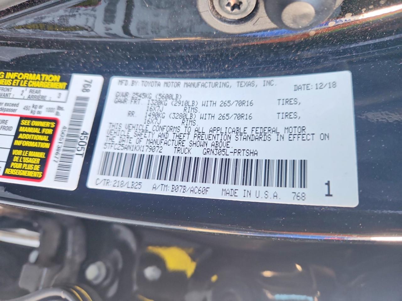 2019 Toyota Tacoma TRD PRO