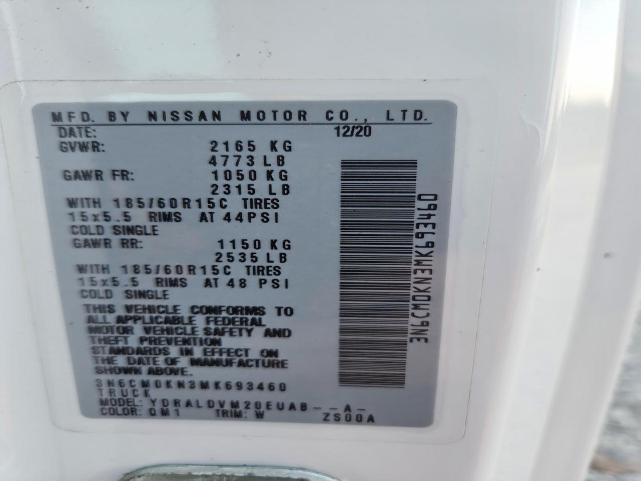 2021 Niss AN NV200 Utility / Service Van