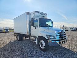 Salvage trucks for sale at Angola, NY auction: 2015 Hino 258/268 Refrigerated BOX Truck