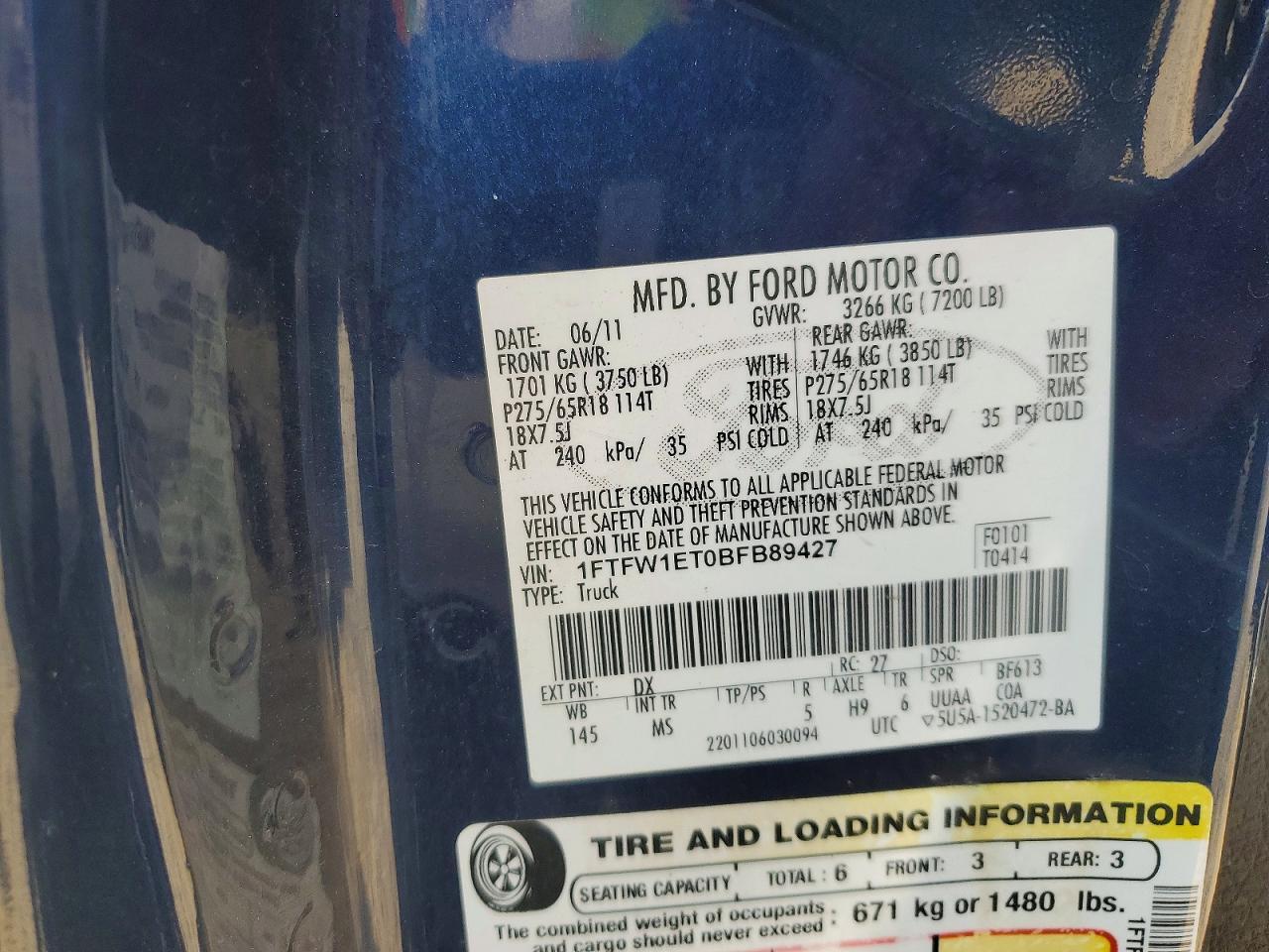 2011 Ford F150 Supercrew