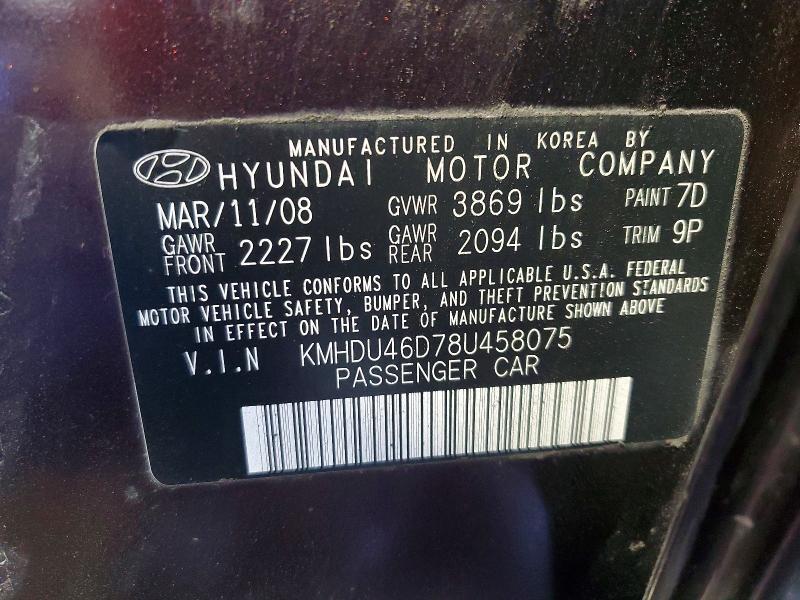 2008 Hyundai Elantra gls