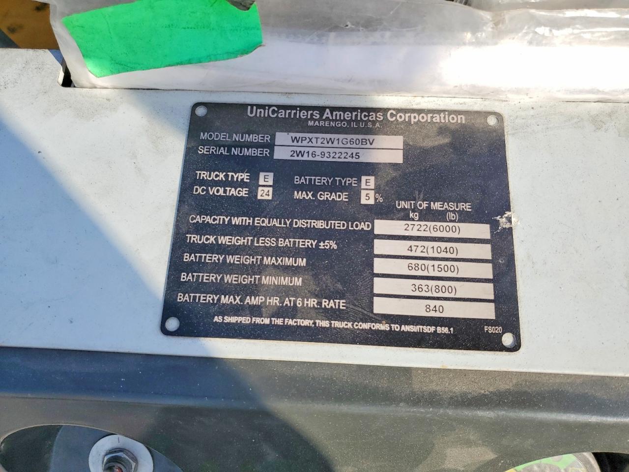 2016 Uigf WPXT2W1G60-Pallet Jack-Pallet Jack