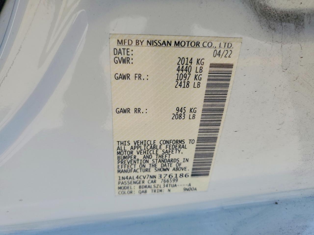 2022 Niss Altima