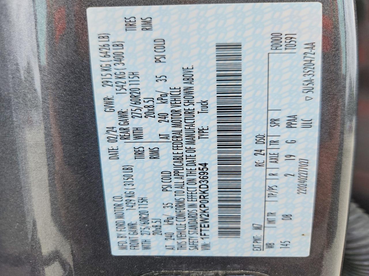 2024 Ford F150 STX