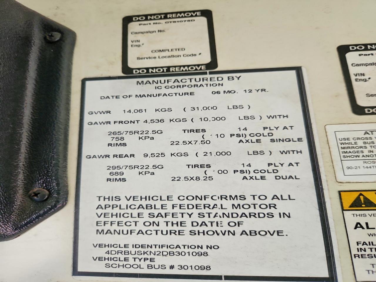 2013 Ic Corporation CE Series School-School Bus