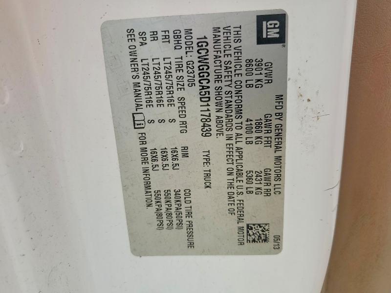 2013 Chev Rolet Express G2500 Utility / Service Van