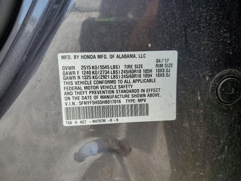 2017 Honda Pilot exl