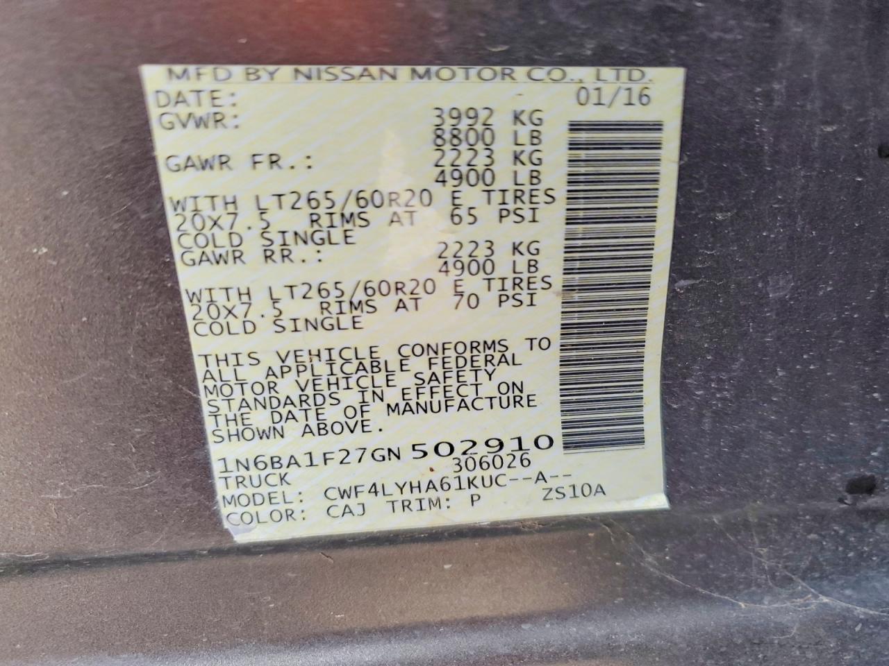 2016 Nissan Titan XD Platinum Reserve