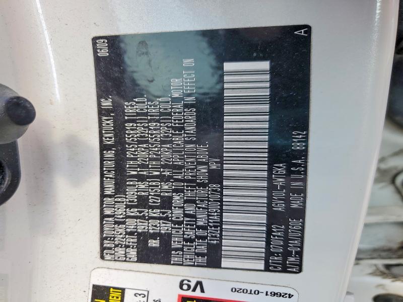 2009 Toyota Venza fwd 4cyl