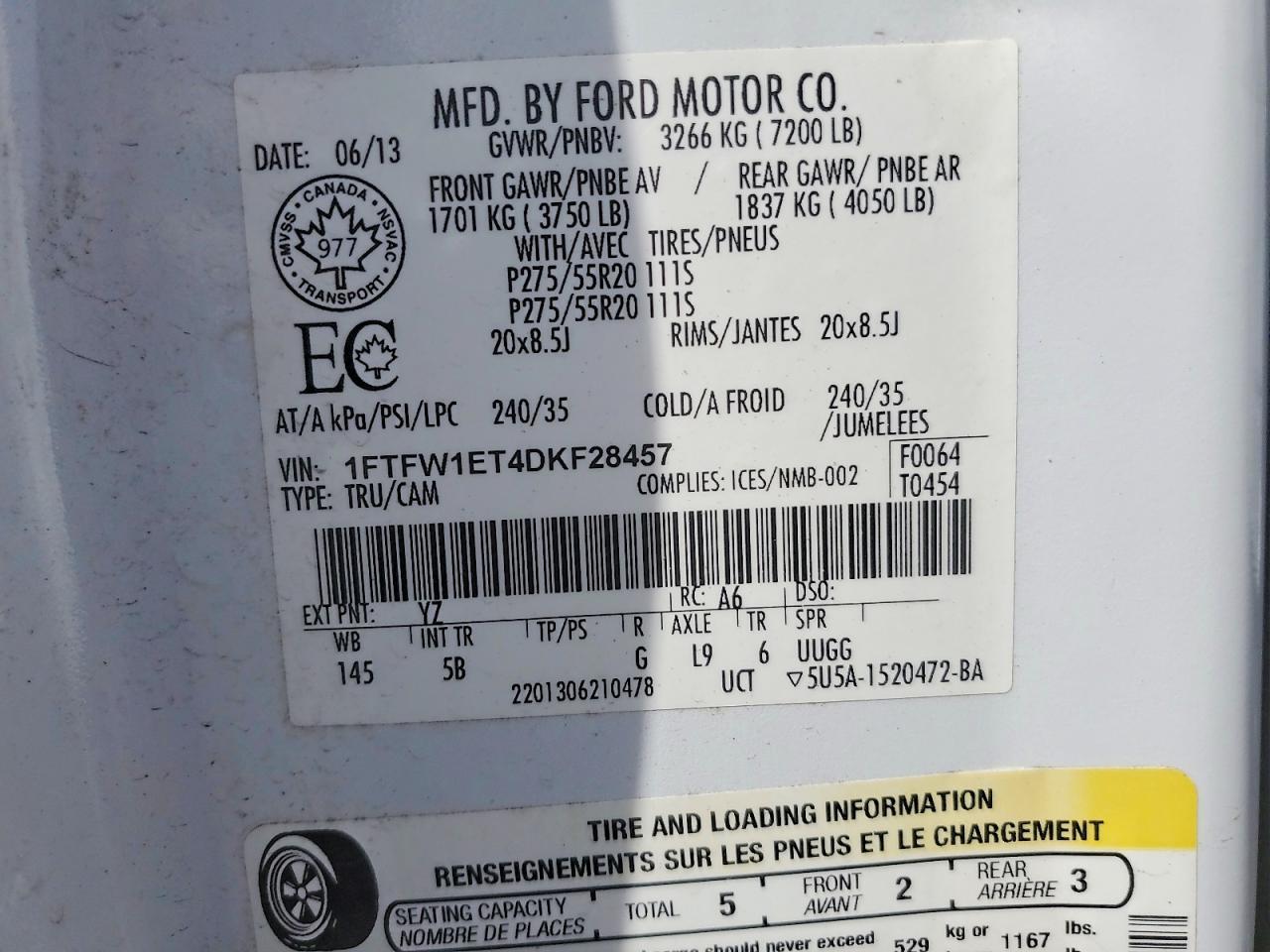 2013 Ford F150 Supercrew