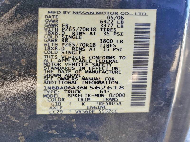 2006 Nissan Titan XE FFV