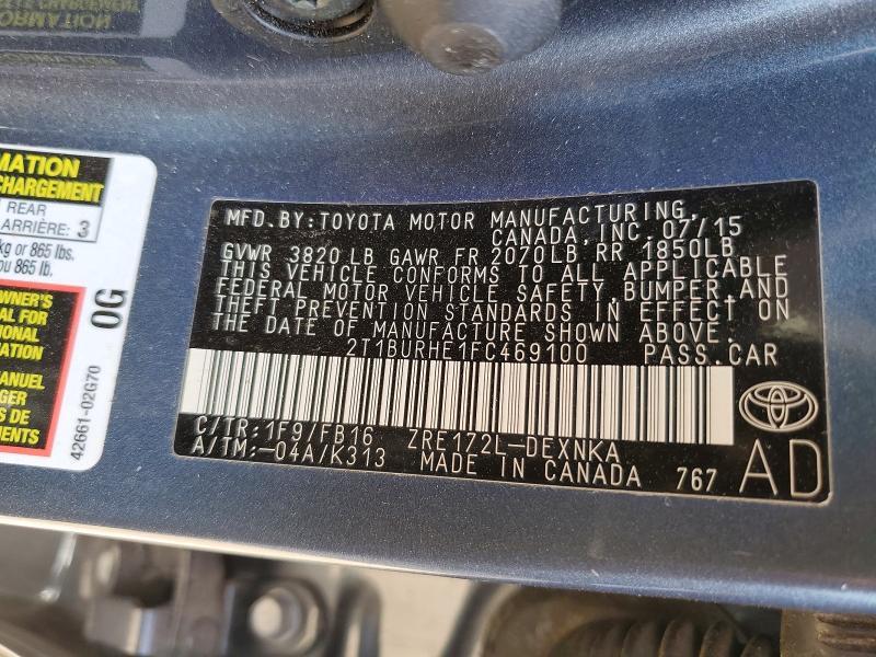 2015 Toyota Corolla le