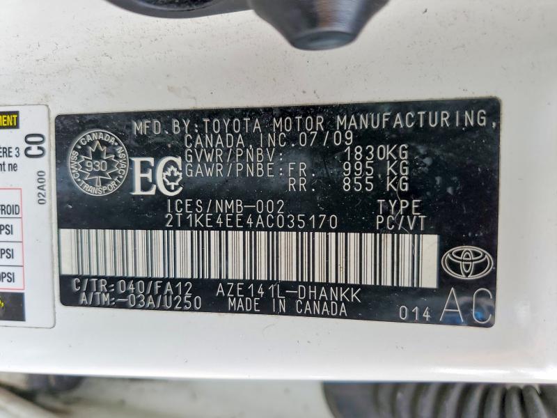 2010 Toyota Corolla Matrix s