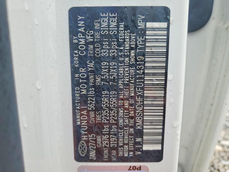 2015 Hyundai Santa fe Limited