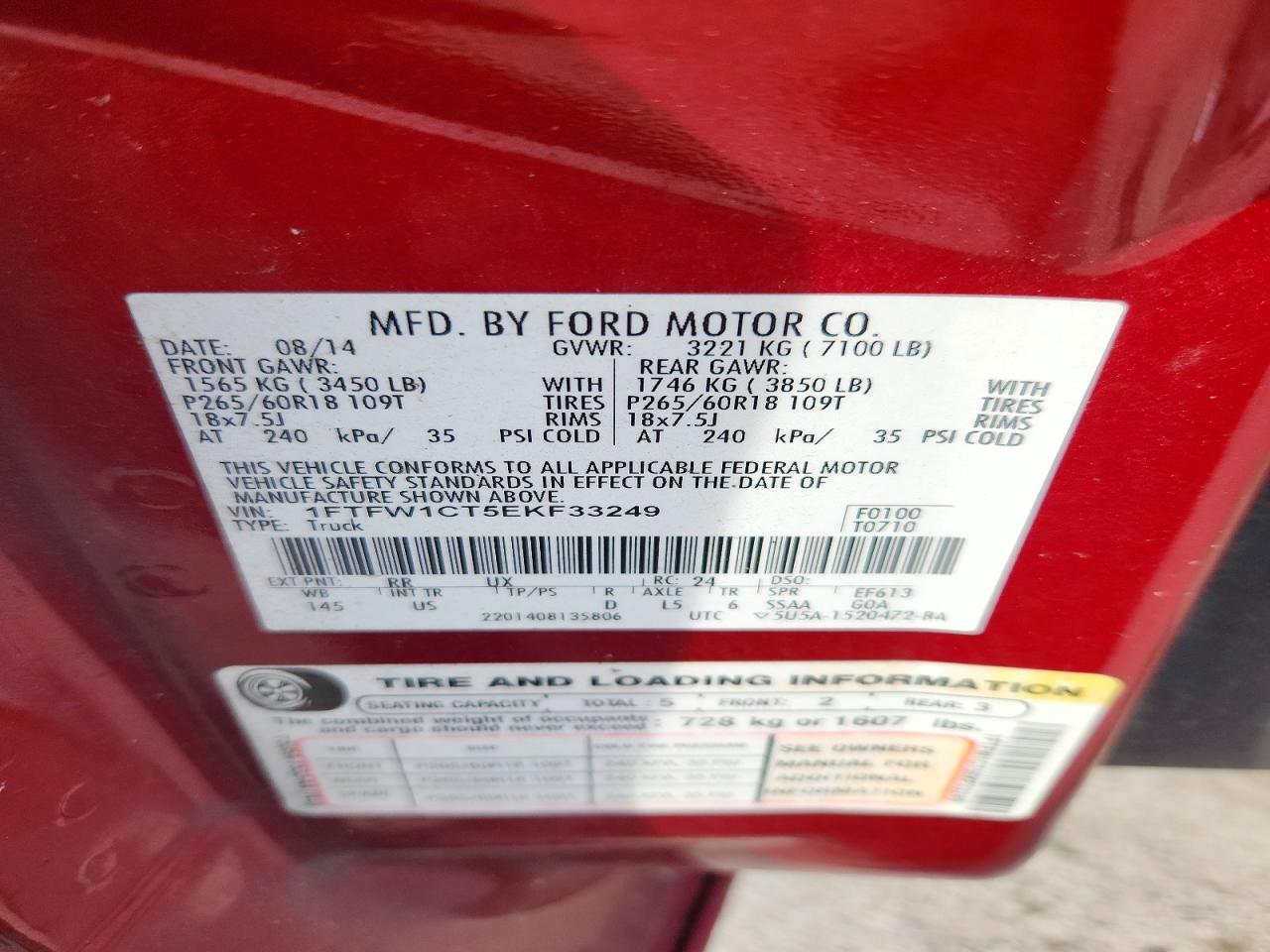 2014 Ford F150 Supercrew