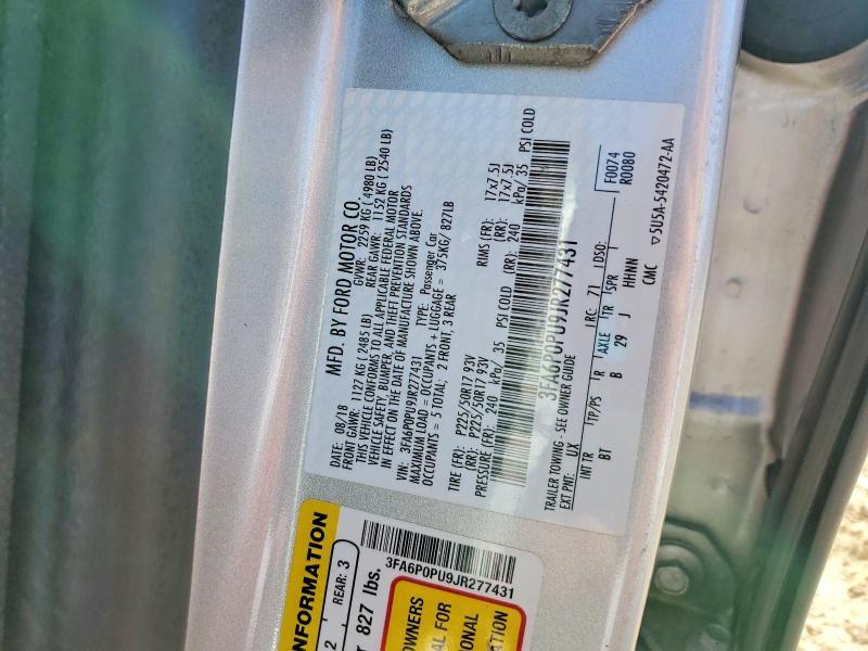 2018 Ford Fusion se Phev