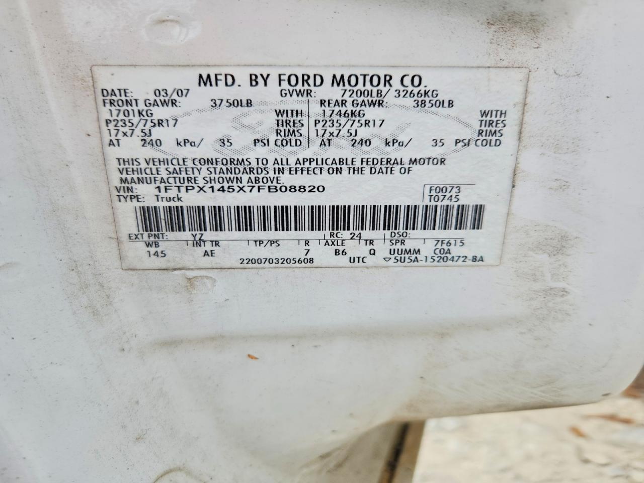 2007 Ford F150