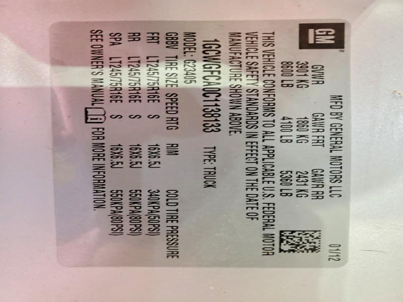 2012 Chev Express G2500