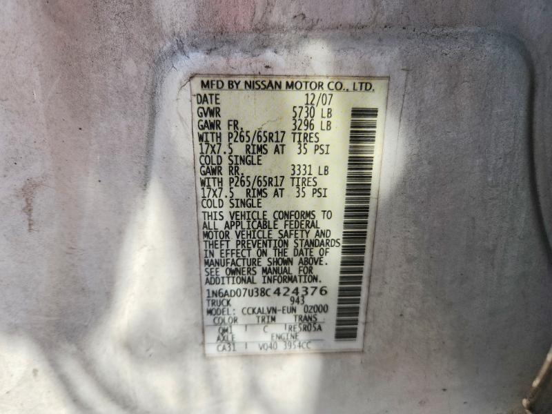 2008 Nissan Frontier SE V6