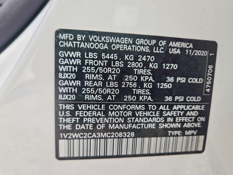 2021 Volkswagen Atlas Cross Sport se