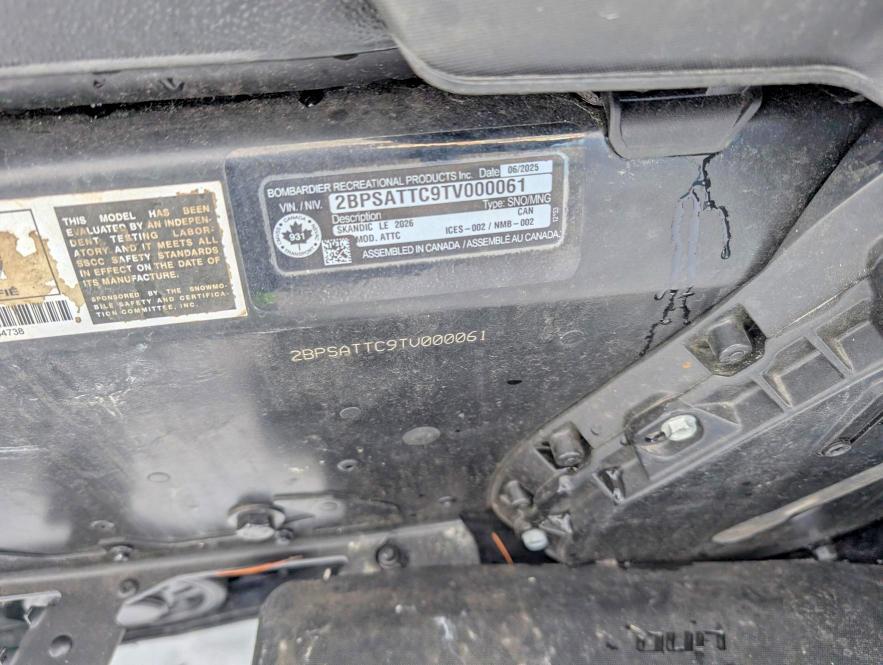 2026 Skidoo Skandic LE 600 EFI RER