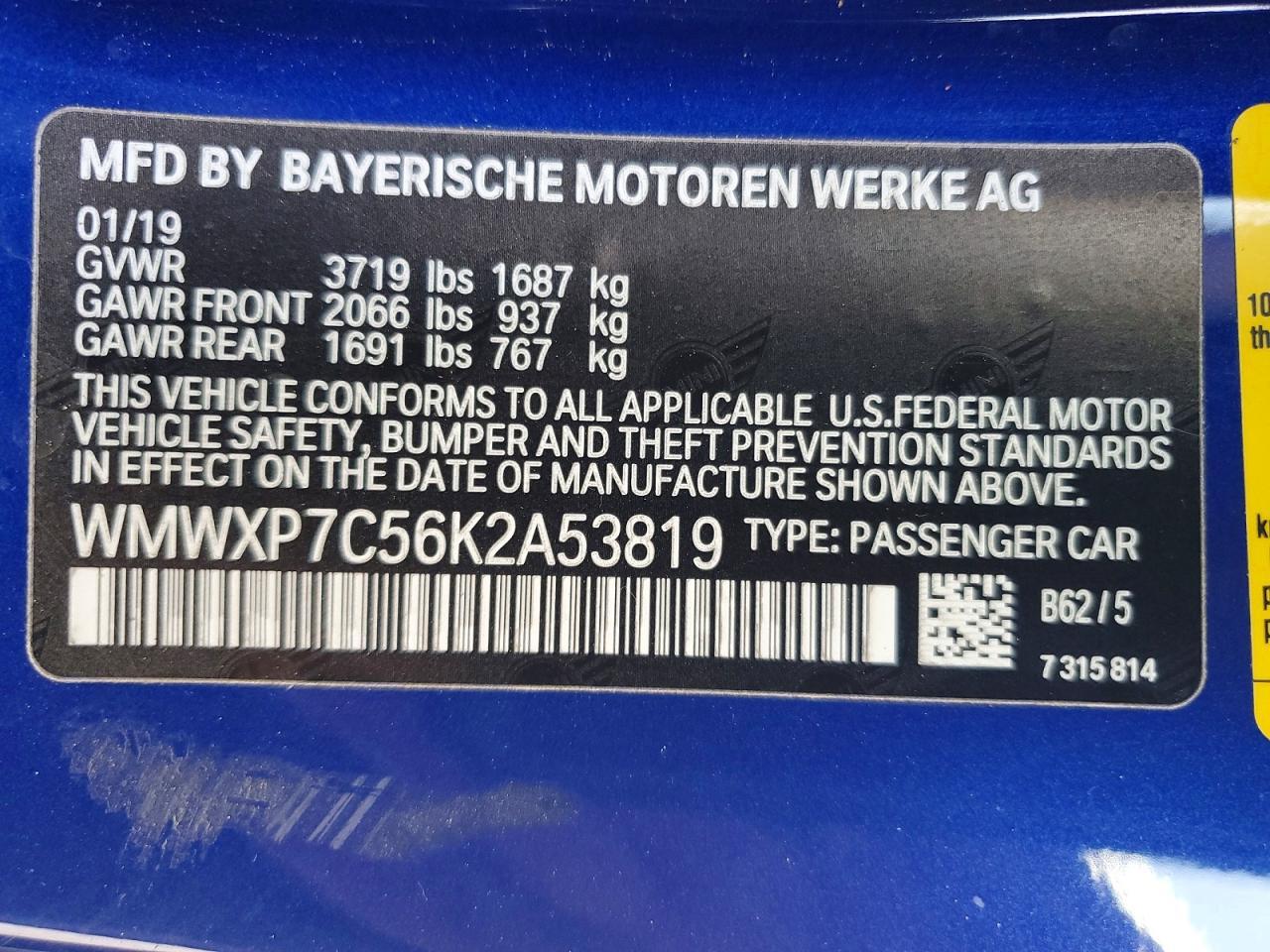 2019 Mini Cooper s