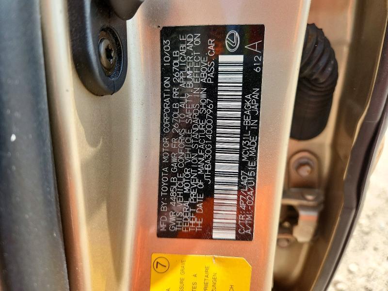 2004 Lexus Es 330 Base