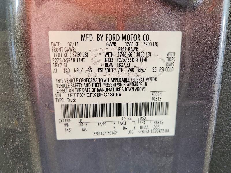 2011 Ford F150 Super cab