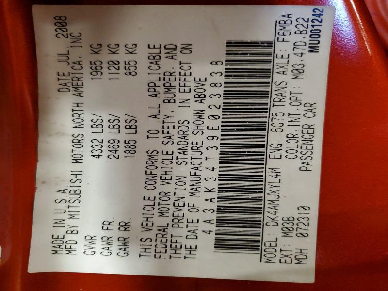 2009 Mitsubishi Eclipse gt