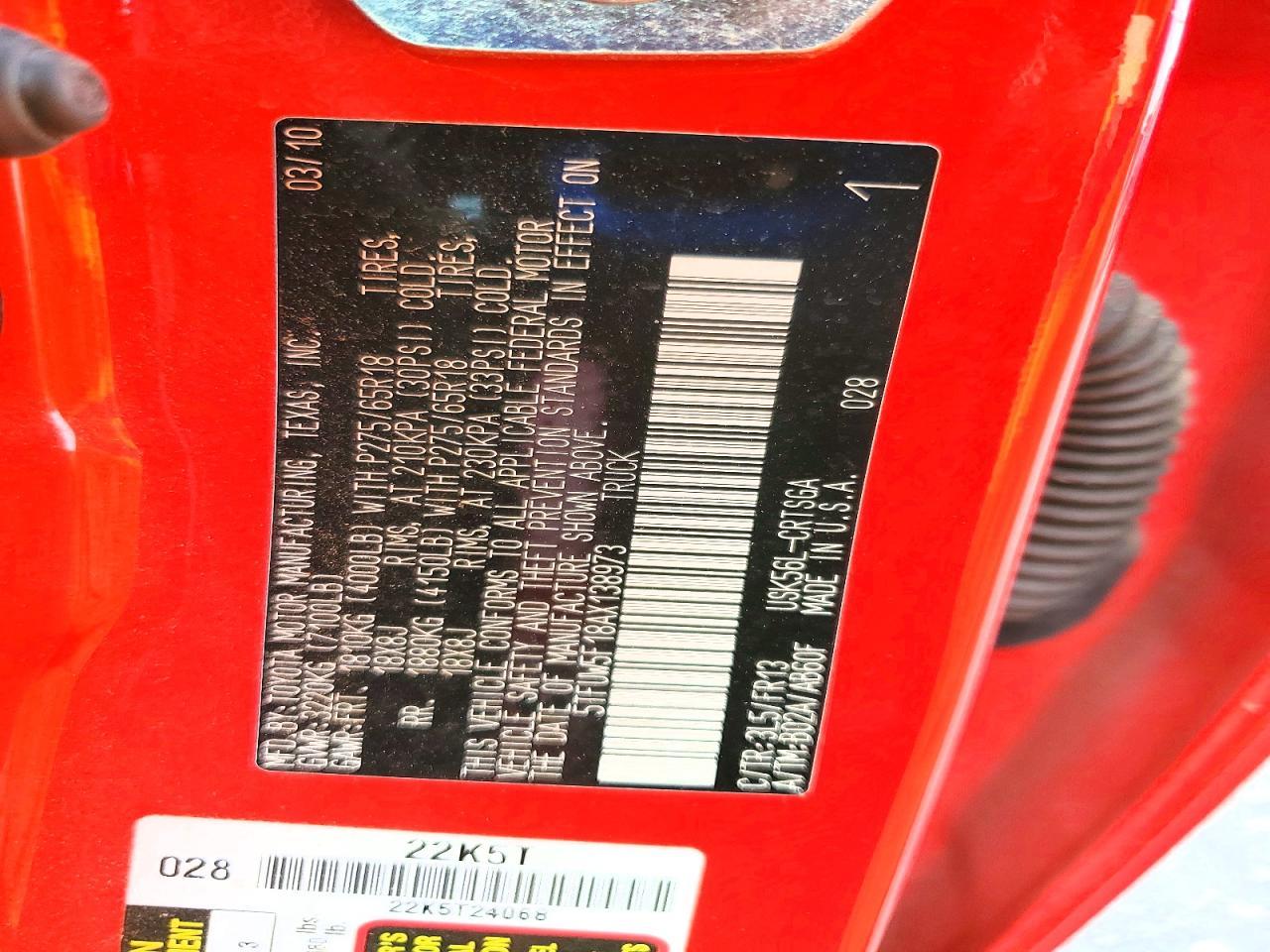 2010 Toyota Tundra Grade