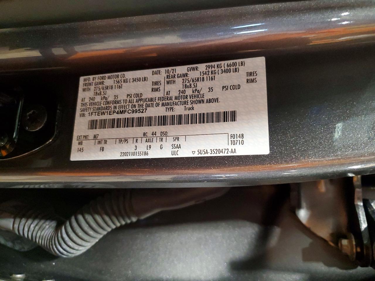 2021 Ford F150 Supercrew