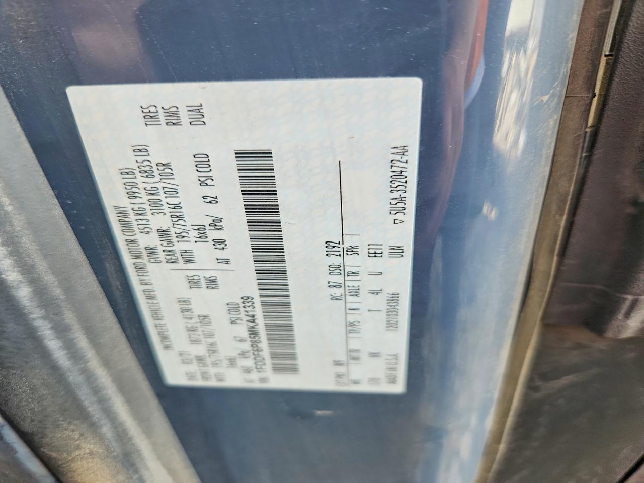 2021 Ford Transit T-350 HD Delivery Truck