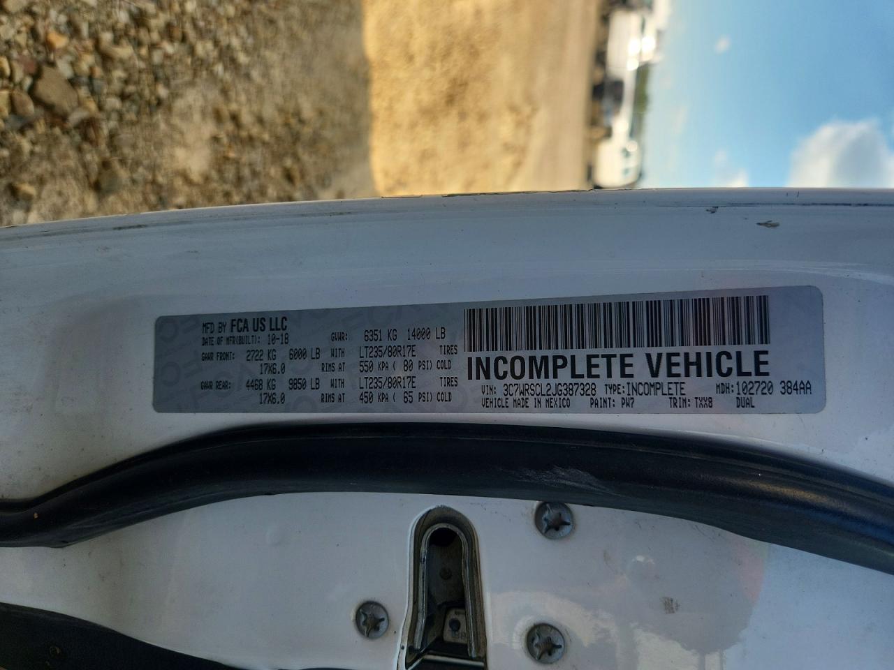 2018 Dodge RAM 3500 Utility / Service Truck