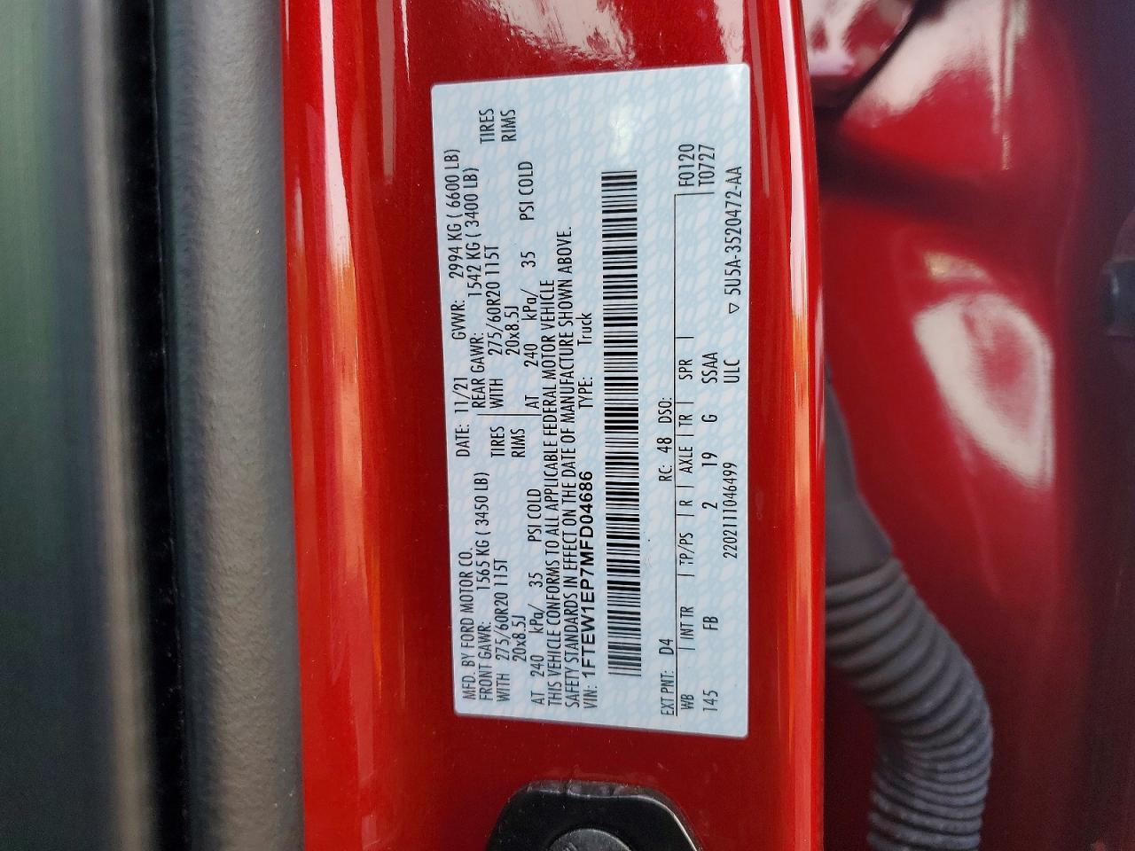 2021 Ford F150 Supercrew