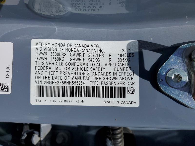 2022 Honda Civic Sport