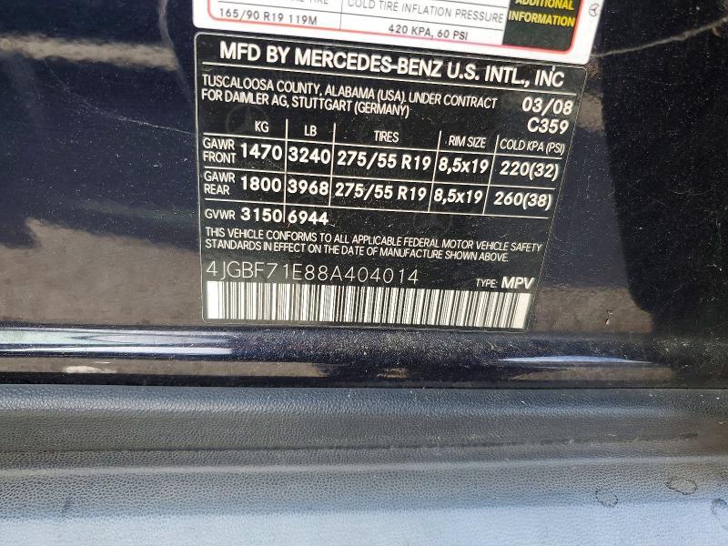 2008 Mercedes-Benz Gl 450 4matic