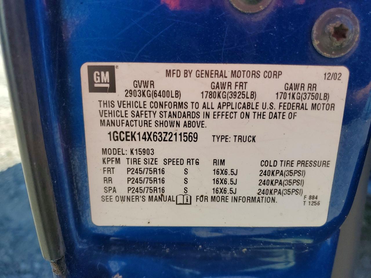 2003 Chevrolet Silverado K1500