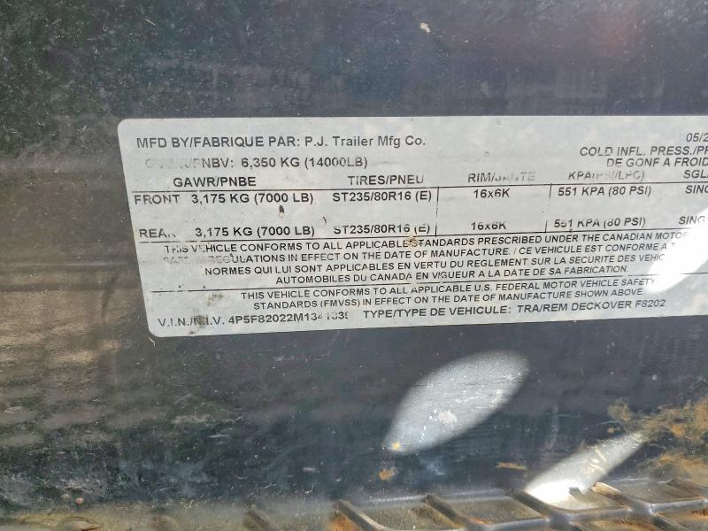 2021 Pjtm 2021 PJ Equipment Trailer