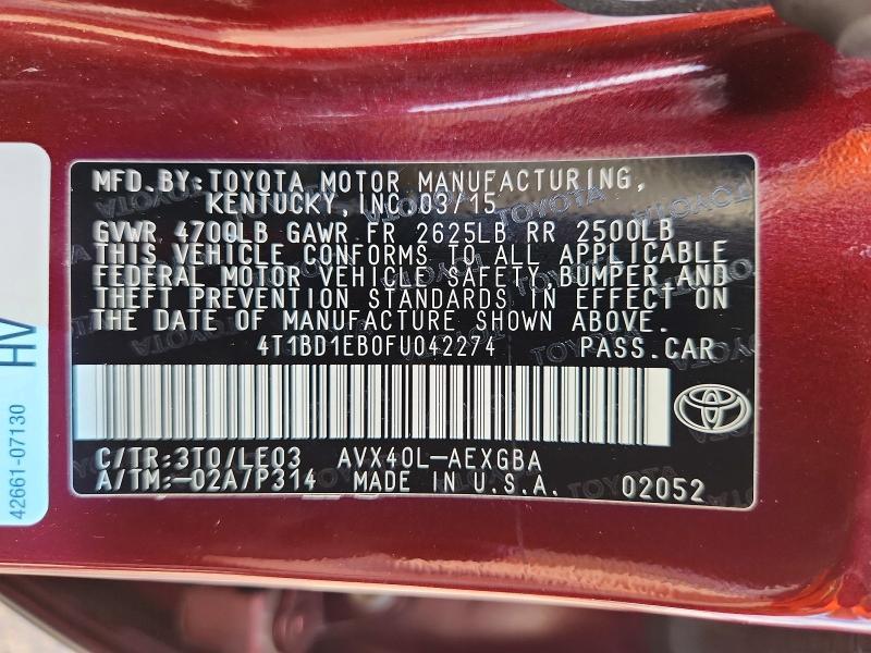 2015 Toyota Avalon Hybrid xle Touring